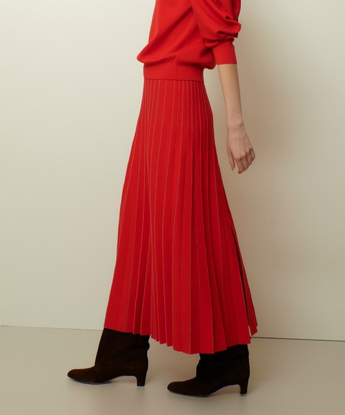 allureville（アルアバイル）の「ソウバリシアーコンビプリーツスカート（スカート・レディース・アイボリー/レッド/ネイビー・2）」の6枚目の写真