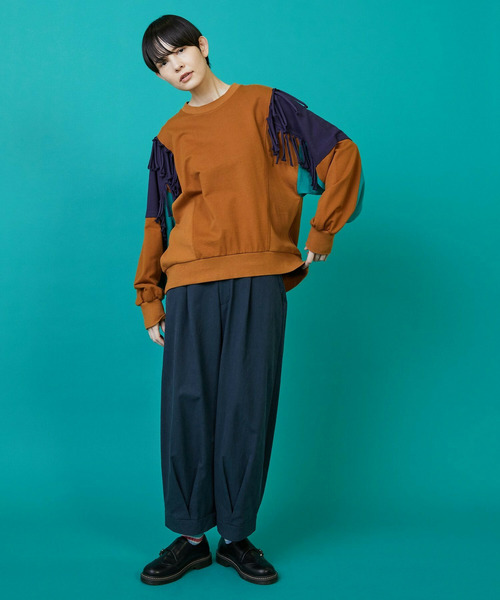 FRAPBOIS（フラボア）の「フリンジスウェット（スウェット・レディース・グレー/キャメル・1/2）」の17枚目の写真