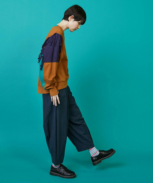 FRAPBOIS（フラボア）の「フリンジスウェット（スウェット・レディース・グレー/キャメル・1/2）」の18枚目の写真