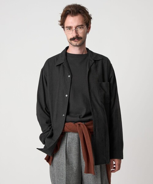 Steven Alan（スティーブンアラン）の「＜Steven Alan＞ ネル マイクロチェック オープンカラー シャツ BOX（シャツ/ブラウス・メンズ・オリーブ/ブラック・S/XL/L/M）」の21枚目の写真