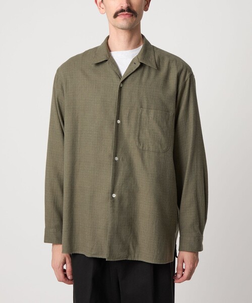 セール】＜Steven Alan＞ ネル マイクロチェック オープンカラー