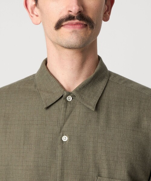 Steven Alan（スティーブンアラン）の「＜Steven Alan＞ ネル マイクロチェック オープンカラー シャツ BOX（シャツ/ブラウス・メンズ・オリーブ/ブラック・S/XL/L/M）」の16枚目の写真