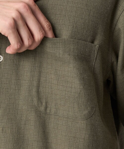 セール】＜Steven Alan＞ ネル マイクロチェック オープンカラー