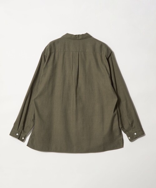 Steven Alan＞ ネル マイクロチェック オープンカラー シャツ BOX