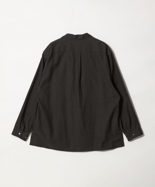 Steven Alan＞ ネル マイクロチェック オープンカラー シャツ BOX