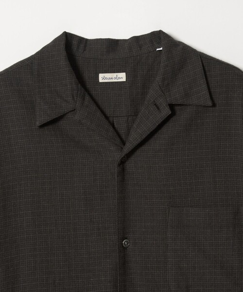 セール】＜Steven Alan＞ ネル マイクロチェック オープンカラー