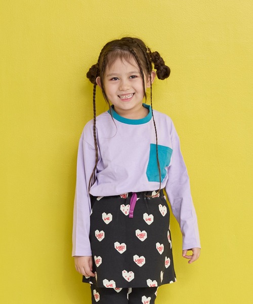 Life Support Products（ライフサポートプロダクツ）の「配色ポケットロンTee（Tシャツ/カットソー・キッズ・グリーン系その他/グレー系その他/ベージュ/ブラック/ホワイト系その他/ラベンダー/オレンジ/オフホワイト・90/100/110/120/80/130/95/140/150）」の16枚目の写真