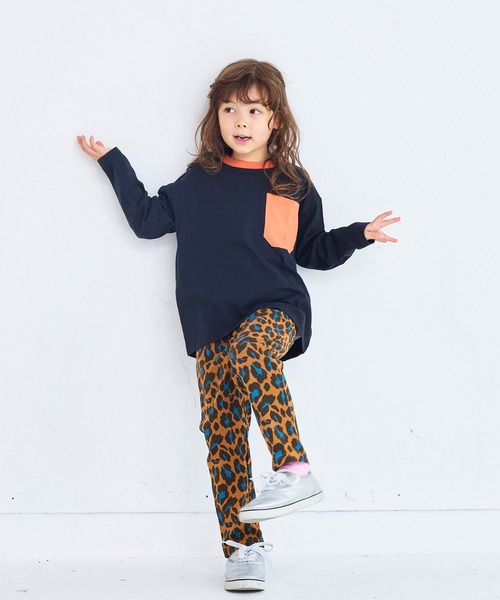 Life Support Products（ライフサポートプロダクツ）の「配色ポケットロンTee（Tシャツ/カットソー・キッズ・グリーン系その他/グレー系その他/ベージュ/ブラック/ホワイト系その他/ラベンダー/オレンジ/オフホワイト・90/100/110/120/80/130/95/140/150）」の20枚目の写真