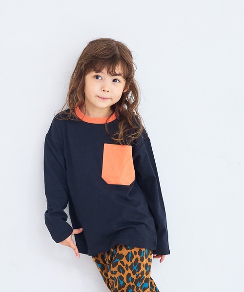 Life Support Products（ライフサポートプロダクツ）の「配色ポケットロンTee（Tシャツ/カットソー・キッズ・グリーン系その他/グレー系その他/ベージュ/ブラック/ホワイト系その他/ラベンダー/オレンジ/オフホワイト・90/100/110/120/80/130/95/140/150）」の19枚目の写真