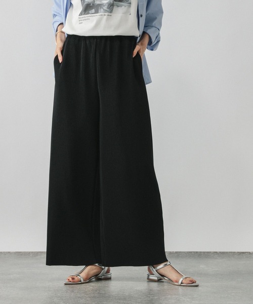 GLOBAL WORK（グローバルワーク）の「セルフカットプリーツパンツ/579557（その他パンツ・レディース・マスタード/スミクロ/ブラック系その他/ブラック・MEDIUM/LARGE）」の7枚目の写真