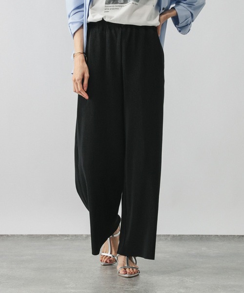 GLOBAL WORK（グローバルワーク）の「セルフカットプリーツパンツ/579557（その他パンツ・レディース・マスタード/スミクロ/ブラック系その他/ブラック・MEDIUM/LARGE）」の8枚目の写真