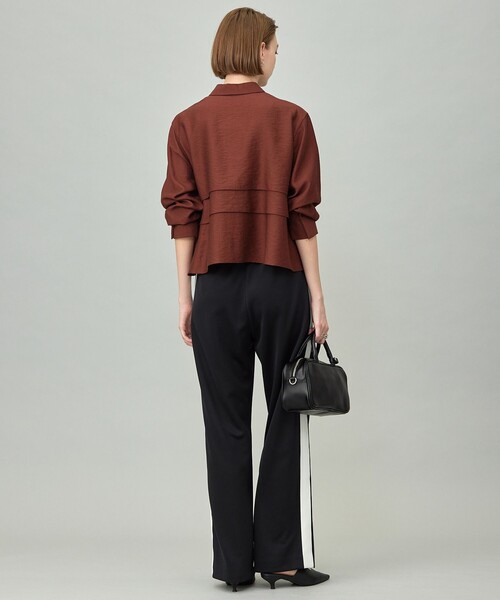 セール】ワッシャーツイル クロップドブラウス（シャツ/ブラウス