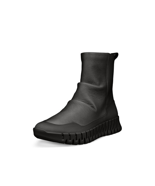 ECCO（エコー）の「ハイテク GRUUV 機能性ショートブーツ しなやか上質カウレザー 本革（ブーツ・メンズ・ブラック・36/37/38/39/40/35）」の2枚目の写真