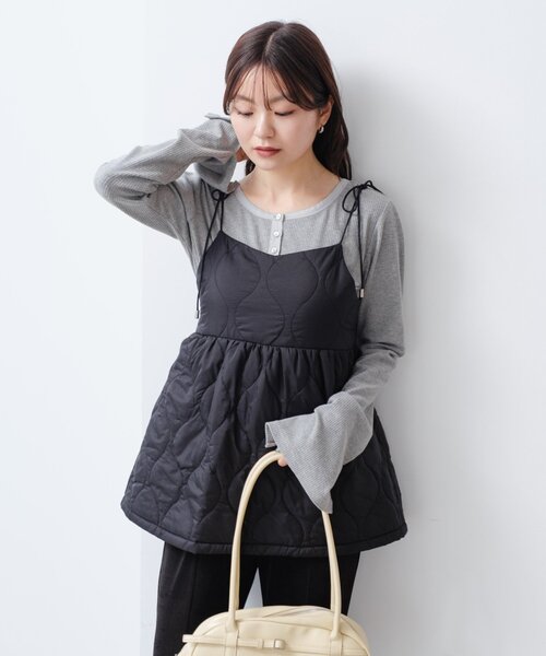 WEB限定】キルティングキャミビスチェ（キャミソール）｜Kastane