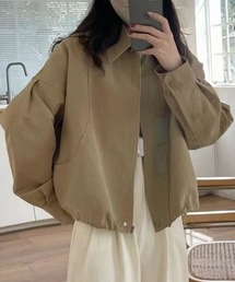 cammie（キャミー）の「エリ付きワイドシルエットライトコート（ブルゾン）」
