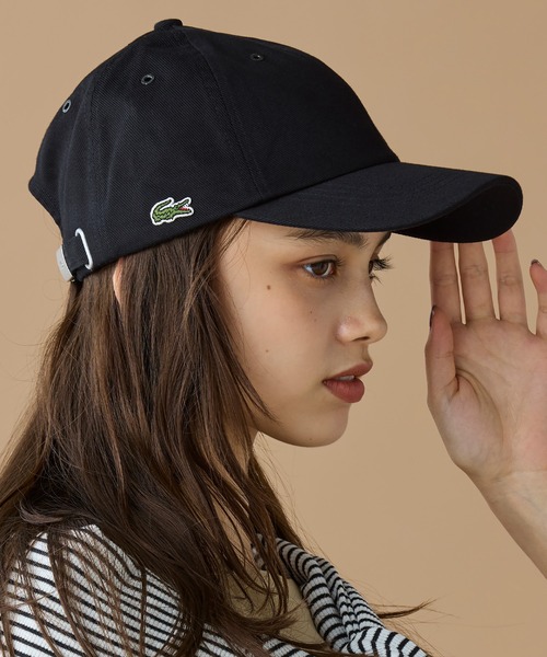 LACOSTE（ラコステ）の「ブリムプリント6パネルキャップ（キャップ・メンズ・ブラック・58cm）」の3枚目の写真