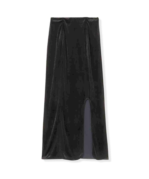 THINGS THAT MATTER(シングス ザット マター)の「TRIACETATE VELOR SKIRT / トリアセテートベロアスカート(スカート・レディース・ブラック/グレー・1/2)」の8枚目の写真