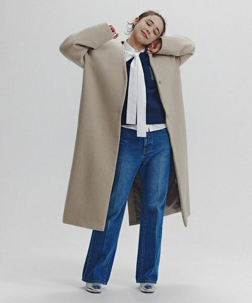 N.Natural beatuy basic オーバーヨークステンカラーコート 楽天市場】【SALE／20%OFF】オーバーヨークステンカラーコート N