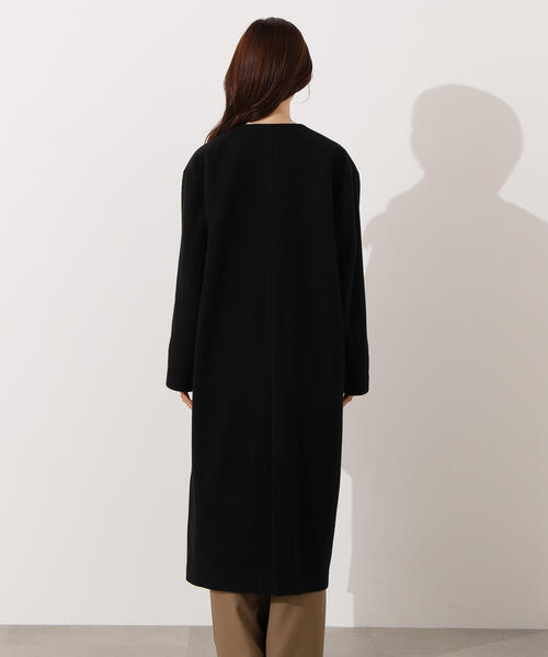 N.（N. Natural Beauty Basic）（エヌエヌナチュラルビューティーベーシック）の「【PS/低身長サイズ】カラーレスロングコート（ノーカラーコート・レディース・ブラック/グレー/ベージュ・P/S/MEDIUM/SMALL）」の5枚目の写真