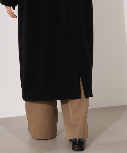 N.（N. Natural Beauty Basic）（エヌエヌナチュラルビューティーベーシック）の「【PS/低身長サイズ】カラーレスロングコート（ノーカラーコート・レディース・ブラック/グレー/ベージュ・P/S/MEDIUM/SMALL）」の10枚目の写真