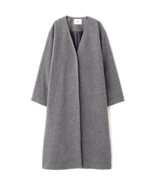 N.（N. Natural Beauty Basic）（エヌエヌナチュラルビューティーベーシック）の「【PS/低身長サイズ】カラーレスロングコート（ノーカラーコート・レディース・ブラック/グレー/ベージュ・P/S/MEDIUM/SMALL）」の12枚目の写真