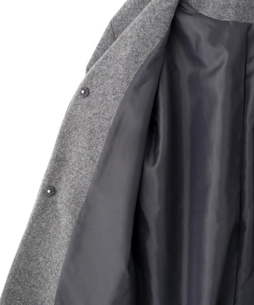 N.（N. Natural Beauty Basic）（エヌエヌナチュラルビューティーベーシック）の「【PS/低身長サイズ】カラーレスロングコート（ノーカラーコート・レディース・ブラック/グレー/ベージュ・P/S/MEDIUM/SMALL）」の21枚目の写真