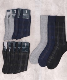 BACKYARD FAMILY（バックヤードファミリー）の「紳士 綿混ビジネスソックス/チェック 12足セット（ソックス/靴下）」