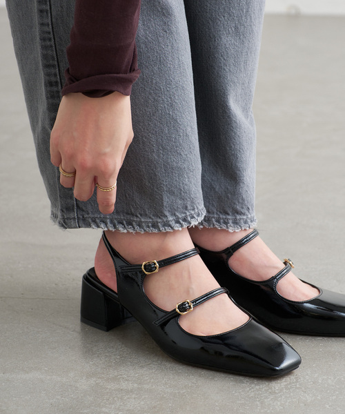 LE TALON（ルタロン）の「4cm Wストラップスリングバック（パンプス・レディース・ブラックミックス/キャメル/ボルドー・22.5cm/22cm/23.5cm/25cm/24cm/24.5cm/23cm）」の9枚目の写真