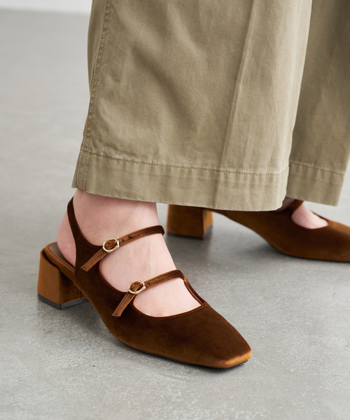 LE TALON（ルタロン）の「4cm Wストラップスリングバック（パンプス・レディース・ブラックミックス/キャメル/ボルドー・22.5cm/22cm/23.5cm/25cm/24cm/24.5cm/23cm）」の13枚目の写真