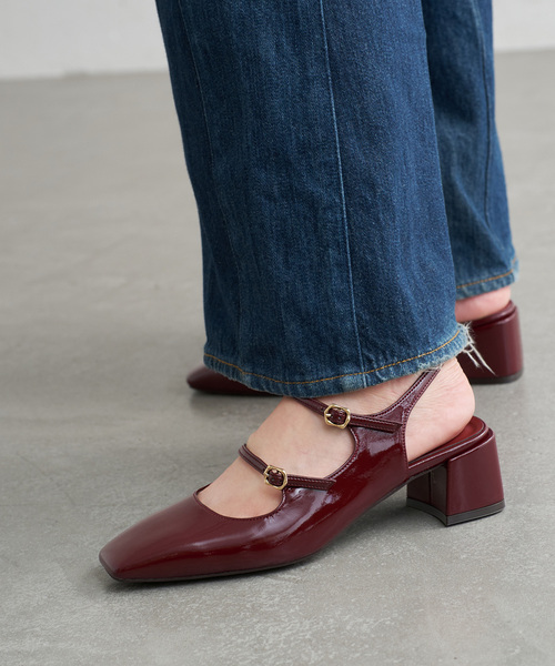 LE TALON（ルタロン）の「4cm Wストラップスリングバック（パンプス・レディース・ブラックミックス/キャメル/ボルドー・22.5cm/22cm/23.5cm/25cm/24cm/24.5cm/23cm）」の14枚目の写真