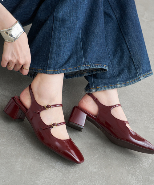 LE TALON（ルタロン）の「4cm Wストラップスリングバック（パンプス・レディース・ブラックミックス/キャメル/ボルドー・22.5cm/22cm/23.5cm/25cm/24cm/24.5cm/23cm）」の15枚目の写真