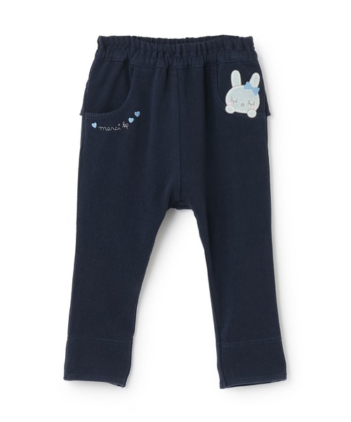 KP（ケーピー）の「mimiちゃんアップリケ ヒップフリル ニットツイル パンツ（その他パンツ・キッズ・ピンク/ネイビー/パープル・80ｃｍ/90cm/100cm）」の2枚目の写真