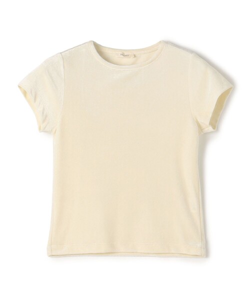 DES PRES（デ・プレ）の「ブライトベロア ミニTシャツ（Tシャツ/カットソー・レディース・ブラック/ホワイト・FREE）」の2枚目の写真