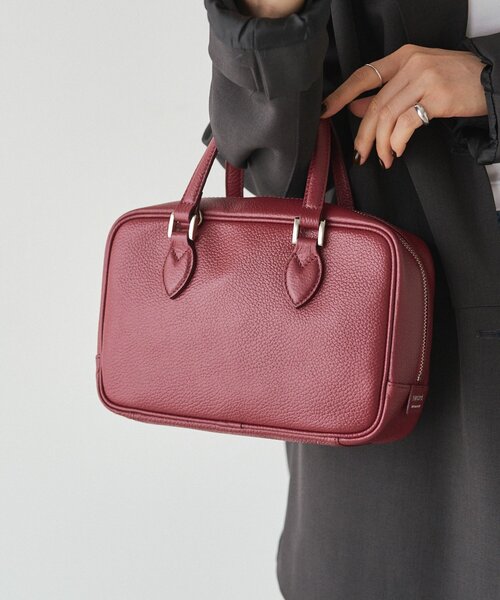 russet（ラシット）の「レザー2WAYミニボストンバッグ（ボストンバッグ・レディース・ブラック/ブラウン/ベージュ/ボルドー/グレイッシュベージュ・FREE）」の5枚目の写真