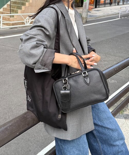 russet 2wayミニボストンバッグ ブラック セール】レザー2WAYミニボストンバッグ（ボストンバッグ）｜russet