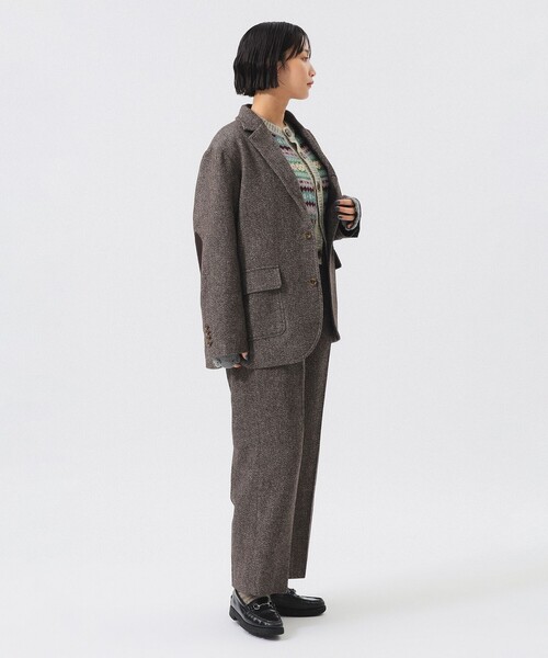 BEAMS BOY（ビームスボーイ）の「ツイード ワイド スラックス（スラックス・レディース・グレー/ブラウン・0/1）」の9枚目の写真