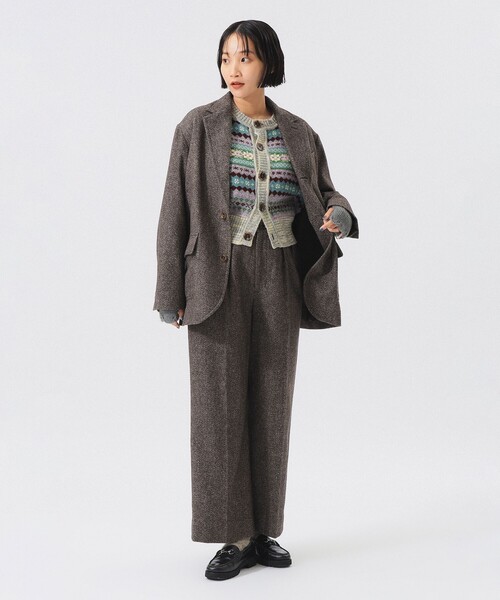 BEAMS BOY（ビームスボーイ）の「ツイード ワイド スラックス（スラックス・レディース・グレー/ブラウン・0/1）」の11枚目の写真