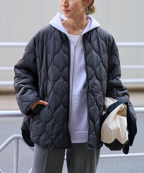 FRAMeWORK（フレームワーク）の「≪WEB限定 / 追加≫2WAYキルティングブルゾン（その他アウター・レディース・ブラウン/ネイビー/ブラック/ベージュ・FREE）」の6枚目の写真