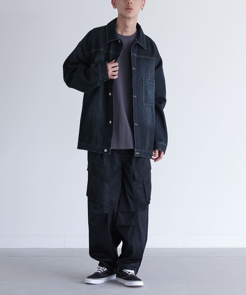 MDR（エムディアール）の「オーバーサイズデニムジャケット【セットアップ対応】（デニムジャケット・メンズ・ネイビー/ブラック・L/M）」の10枚目の写真