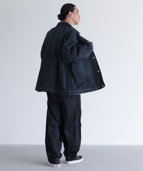 MDR（エムディアール）の「オーバーサイズデニムジャケット【セットアップ対応】（デニムジャケット・メンズ・ネイビー/ブラック・L/M）」の9枚目の写真