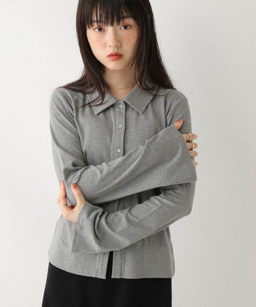 Heather(ヘザー)の「デザインポロカーディガン 593381(カーディガン/ボレロ・レディース・グレー/ブラック/アイボリー・FREE)」の20枚目の写真