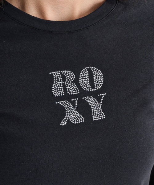 ROXY(ロキシー)の「SPARKLY /ロキシーラインストーンロゴタイト長袖ロンT(Tシャツ/カットソー・レディース・パープル/ブルー/ブラック/ホワイト・LARGE/MEDIUM/SMALL)」の10枚目の写真
