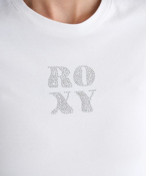 ROXY(ロキシー)の「SPARKLY /ロキシーラインストーンロゴタイト長袖ロンT(Tシャツ/カットソー・レディース・パープル/ブルー/ブラック/ホワイト・LARGE/MEDIUM/SMALL)」の6枚目の写真