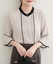 【WEB限定】ピンタックフレアカフス袖ブラウス