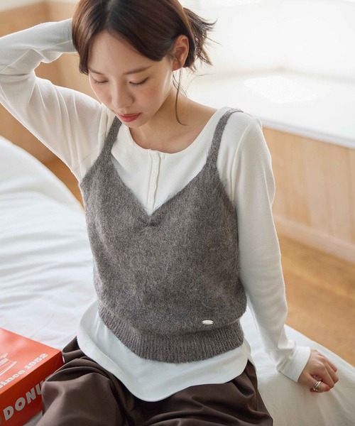 CHAN ME(チャンミ)の「ヘンリーネックプルオーバー(Tシャツ/カットソー・レディース・グレー/ブラック/ホワイト・X-LARGE/LARGE/MEDIUM)」の14枚目の写真