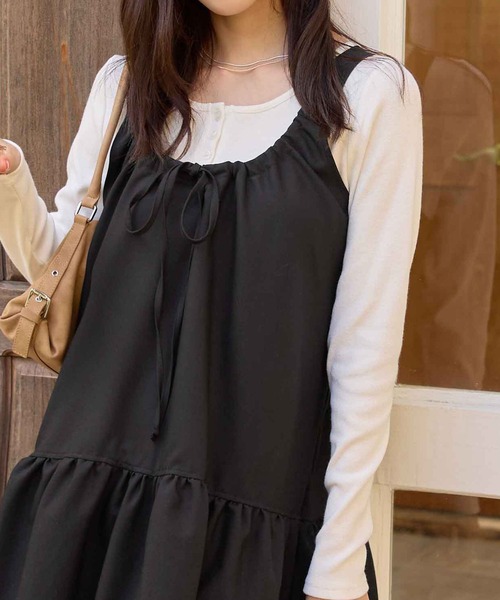 CHAN ME(チャンミ)の「ヘンリーネックプルオーバー(Tシャツ/カットソー・レディース・グレー/ブラック/ホワイト・X-LARGE/LARGE/MEDIUM)」の22枚目の写真