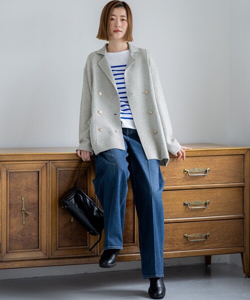 カシミヤブレンド ニット ジャケット（テーラードジャケット）｜23区