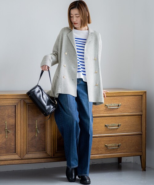 カシミヤブレンド ニット ジャケット（テーラードジャケット）｜23区