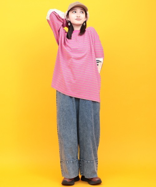 チチカカ(チチカカ)の「Orale! モチーフパッチロングTシャツ(Tシャツ/カットソー・レディース・ブラック/ライトグレー/ピンク・FREE)」の17枚目の写真