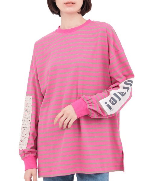 チチカカ(チチカカ)の「Orale! モチーフパッチロングTシャツ(Tシャツ/カットソー・レディース・ブラック/ライトグレー/ピンク・FREE)」の22枚目の写真